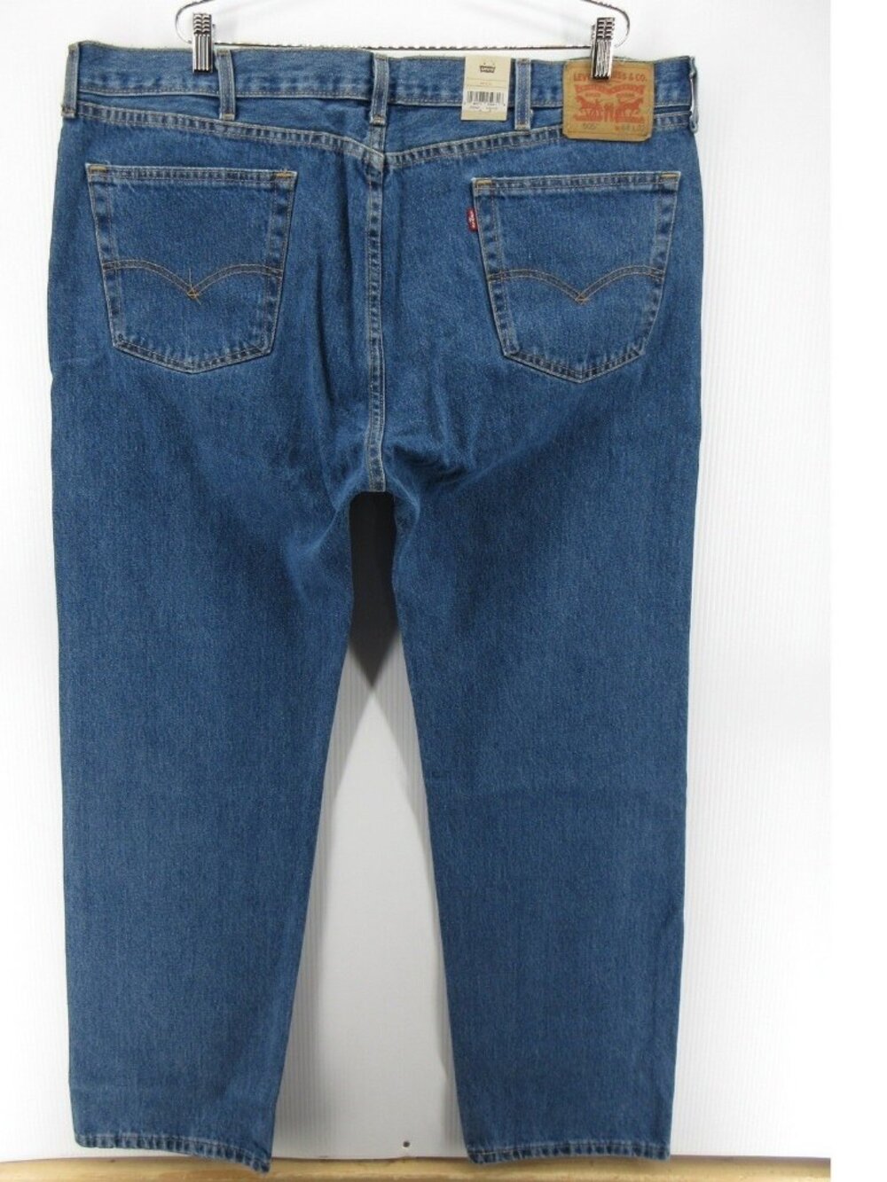 Levis 505 Jeans 44X32 Regular Fit Straight Leg Red Tab Denim Pants NEW - Picture 8 of 15